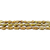 Golden Green Vintage Japanese Rice Pearl Beads (4mm)