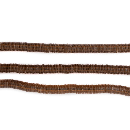 Translucent Brown Vinyl Phono Record Beads (4mm) - The Bead Chest