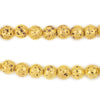 Gold Electroplated Lava Beads (8mm)
