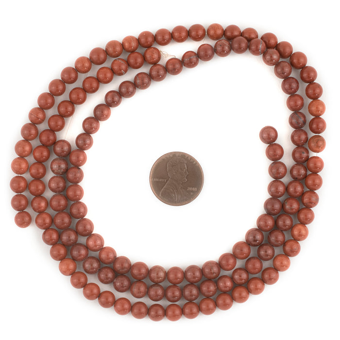 Round Red Jasper Beads (6mm) - The Bead Chest