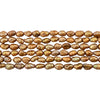Golden Brown Vintage Japanese Rice Pearl Beads (4mm)