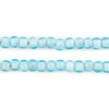 Aqua Marine White Heart Beads (6mm)