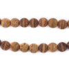 Brown Striped Sphere Tibetan Agate Beads (8mm)
