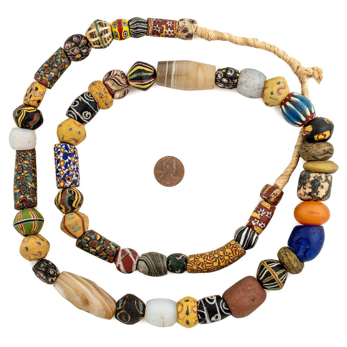 Jumbo Mixed Antique Venetian Trade Beads #15971 - The Bead Chest