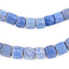 Pastel Faceted Russian Blue Glass Trade Beads (10mm)