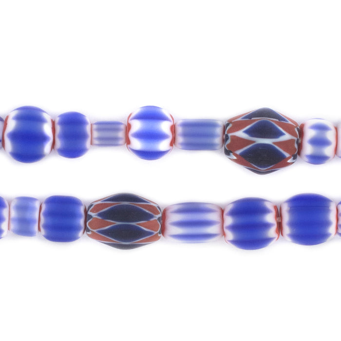 Light Blue Chevron Beads (5-10mm) - The Bead Chest