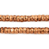 Copper Diamond Cut Cylinder Beads (4x8mm)