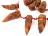 Tibetan Agate Tooth Pendant Beads - The Bead Chest