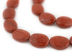 Flat Oval Red Jasper Beads (15x12mm) - The Bead Chest