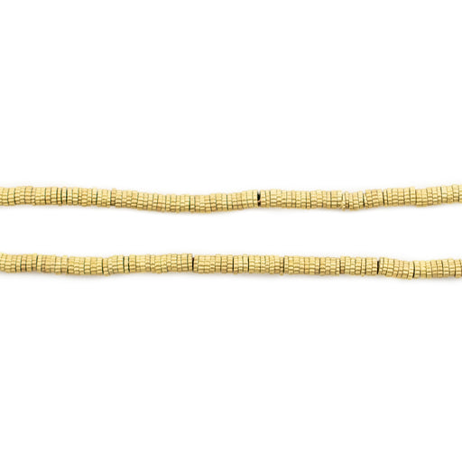 Gold Patterned Gear Beads (2mm)