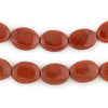 Flat Oval Red Jasper Beads (15x12mm)