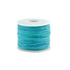 0.8mm Turquoise Distressed Round Leather Cord (75ft)