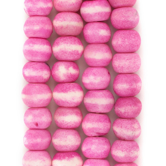 Pink Rustic Bone Beads (12mm) - The Bead Chest