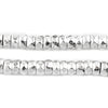 Shiny Silver Diamond Cut Cylinder Beads (4x8mm)