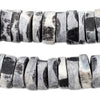 Splotchy Grey Bone Disk Beads (16-18mm)