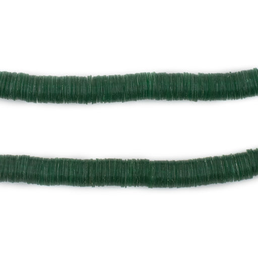 Translucent Green Vinyl Phono Record Beads (6mm) - The Bead Chest