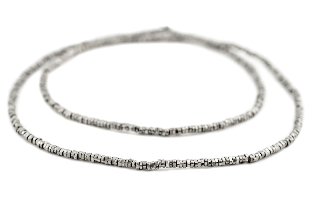 Faceted Silver Triangle Heishi Beads (2.5mm) - The Bead Chest