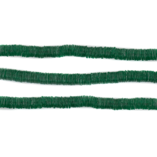 Translucent Green Vinyl Phono Record Beads (4mm) - The Bead Chest