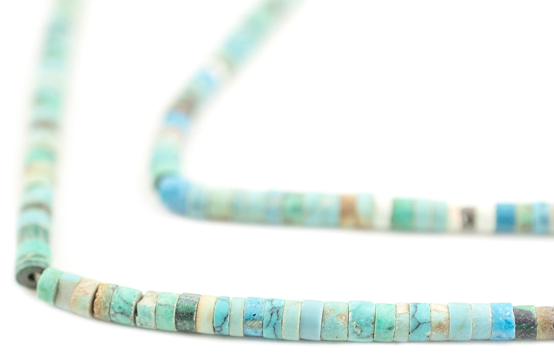 Ocean Aqua Turquoise Heishi Beads (3mm) - The Bead Chest