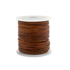 1.0mm Brown Distressed Round Leather Cord (75ft)