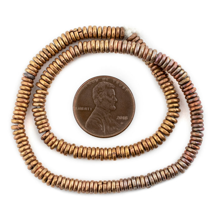 Antiqued Brass Kenya Heishi Beads (4mm) - The Bead Chest