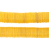 Translucent Yellow Vinyl Phono Record Beads (12mm)