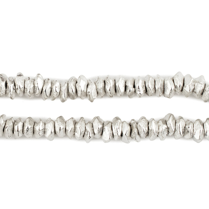 Shiny Silver Faceted Ring Beads (7mm) - The Bead Chest