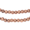 Antiqued Copper Electroplated Lava Beads (6mm)