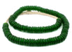 Green Rondelle Recycled Glass Beads - The Bead Chest