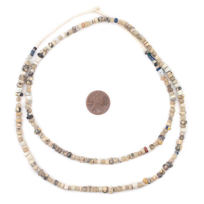 White Ancient Djenne Nila Glass Beads - The Bead Chest
