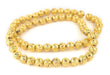 Gold Electroplated Lava Beads (12mm) - The Bead Chest