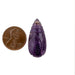 Carved Amethyst Tear Drop Pendant (10-14mm) - The Bead Chest