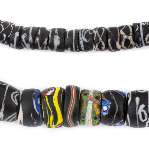 Black & White Antique Venetian Trade Beads #12431 - The Bead Chest