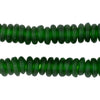 Green Rondelle Recycled Glass Beads