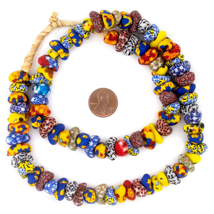 Mixed Interlocking Fused Recycled Glass Beads - The Bead Chest