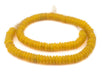 Yellow Rondelle Recycled Glass Beads - The Bead Chest