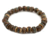 Vintage-Style Brown Nepal Mala Bracelet