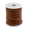 2.0mm Brown Distressed Round Leather Cord (75ft)