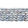 Silver Blue Vintage Japanese Rice Pearl Beads (5mm)