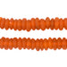 Tangerine Rondelle Recycled Glass Beads - The Bead Chest