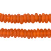Tangerine Rondelle Recycled Glass Beads