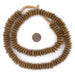 Brown Ashanti Glass Saucer Beads (14mm) - The Bead Chest