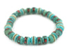 Vintage-Style Turquoise Nepal Mala Bracelet