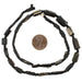 Jet Black Roman Glass Bangle Beads - The Bead Chest