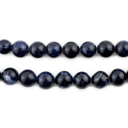 Dark Round Sodalite Beads (8mm) - The Bead Chest