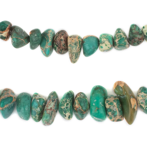 Green Aqua Sea Sediment Jasper Chip Beads - The Bead Chest