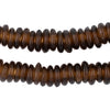 Root Beer Brown Rondelle Recycled Glass Beads