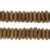 Brown Ashanti Glass Saucer Beads (14mm)