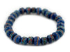 Textured Blue Nepal Mala Bracelet - The Bead Chest