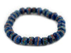 Textured Blue Nepal Mala Bracelet